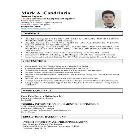 MARK CANDELARIA RESUME