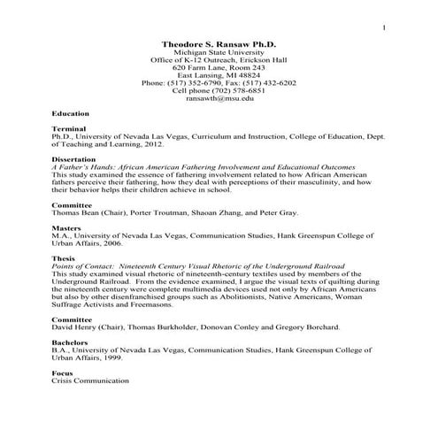 Sandel_Vitae_2015 | PDF