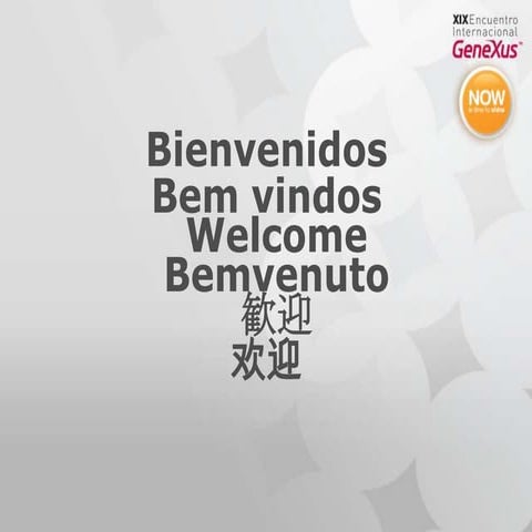 016 Bienvenid@ A La Comunidad Genexus