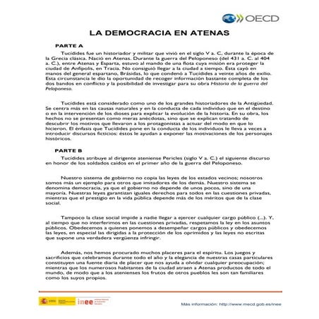 PISA comprensión lectora:La democracia en Atenas | PDF