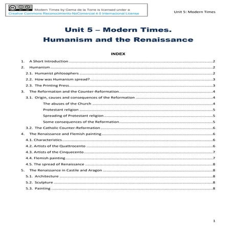 Unit 5: Modern Times