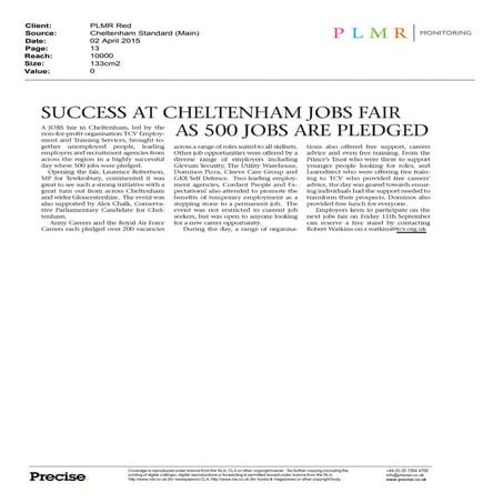 Cheltenham Standard 2nd April 15