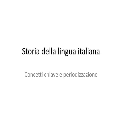 019 Storia della lingua periodizzazione