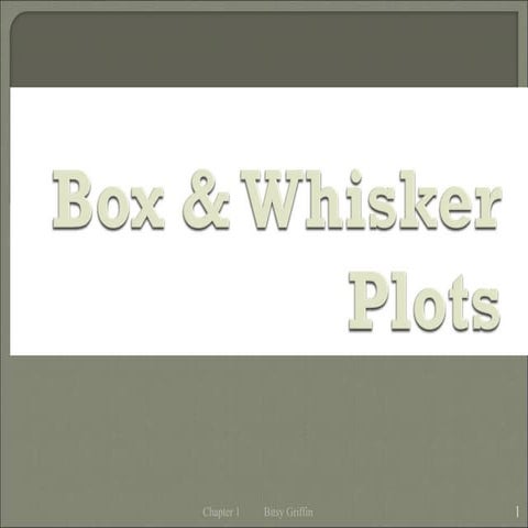 1.1b Box & Whisker Plots