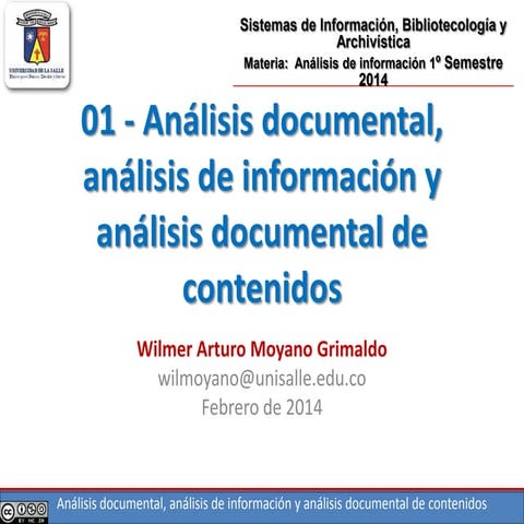 01 analisis documental, análisis de información y análisis documental de cont...