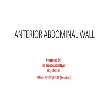 Anatomy of anterior abdominal wall | PDF