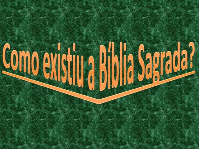 01ª aula   Introdução á Biblia