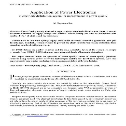 CPRI-Power quality report