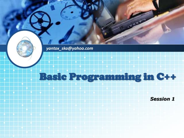 01 basic programming in c++ | PPT