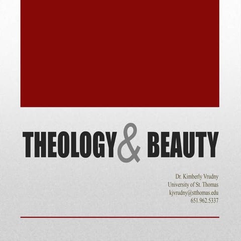01 Introduction to Theology and Beauty