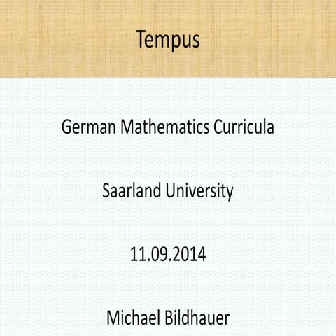 German Mathematics Curricula
