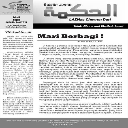 01 buletin hikmah jumat laz nas chevron duri edisi i 2013 mari berbagi ...