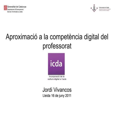 Aproximació a la competència digital del professorat