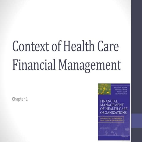 Chapter 1: Context of Health Care Financial Management