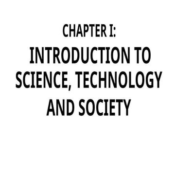 Introduction to Science, Technology and Society | PDF
