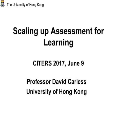 Scaling up Assessment for Learning