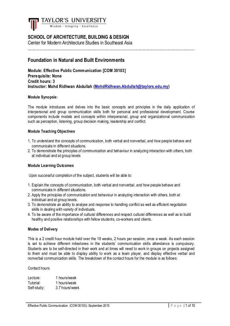 Course outline 2015 image