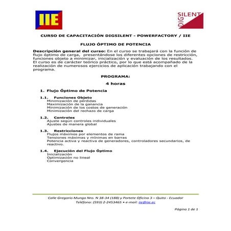 Flujo optimo de potencia | PDF