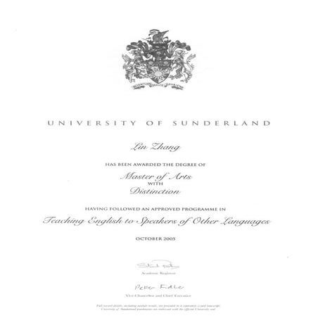 MA with Distinction