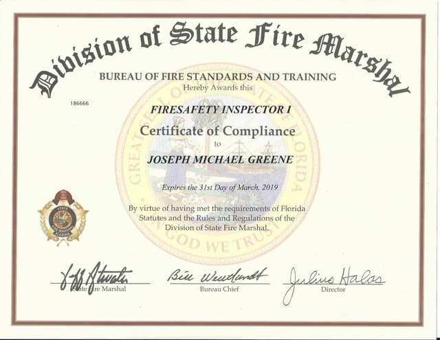 Firesafety Inspector Cert PPT Firesafety Inspector Cert PPT