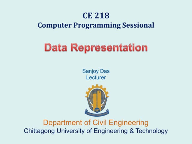  Data representation