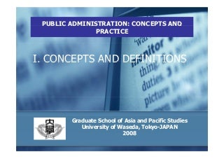 CONCEPTS AND DEFINITIONS