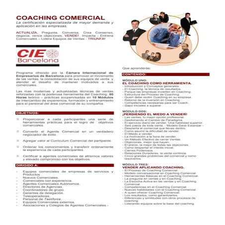 2012 Coaching Comercial CIE Barcelona