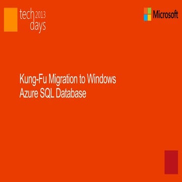 01 dev room2_kung_fu_migration_scottklein_23Kung Fu Migration to Windows Azur...