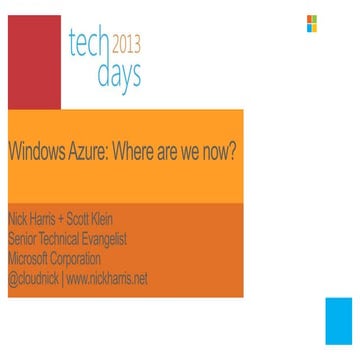 Windows Azure: where are we today?