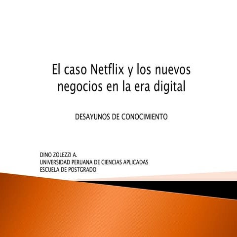 El caso Netflix y los nuevos negocios en la era digital | PDF