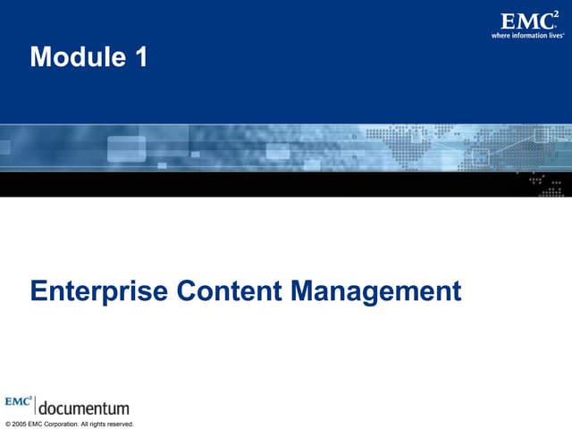 Enterprise Content Management