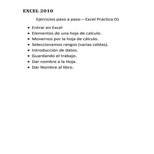 Excel 2010 ejercicios paso a paso practica 01