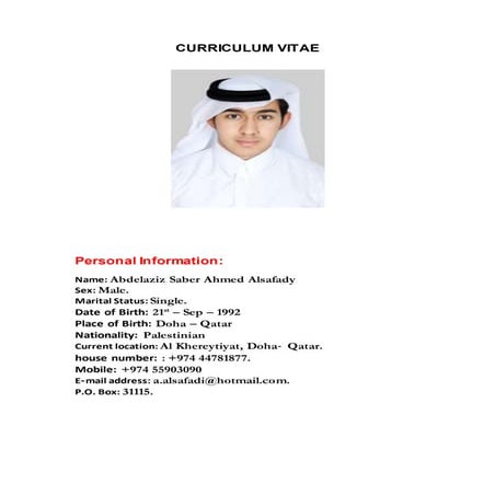Abdelaziz Al-safadi CV 2016. word | DOCX