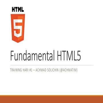 Fundamental HTML5 | PDF