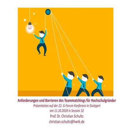 Anforderungen und Barrieren des Teammatchings für Hochschulgründer