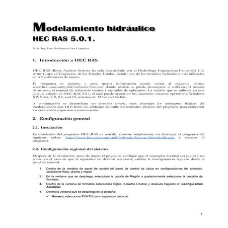 01 guia hec ras 1 d v1 | PDF