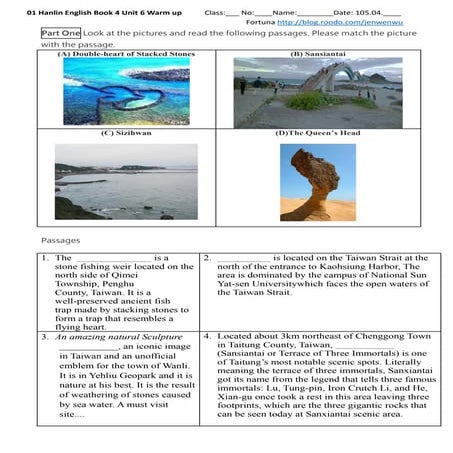 01 hanlin english book 4 unit 6 warm up scenic spots new