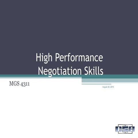 01 high performance negotiation skills