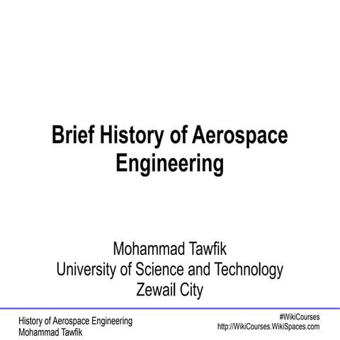 Brief history of Aerospace Engineering