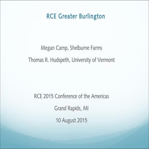 WEEC in Gothenburg and Greater Burlington updates, Thomas Hudspeth 