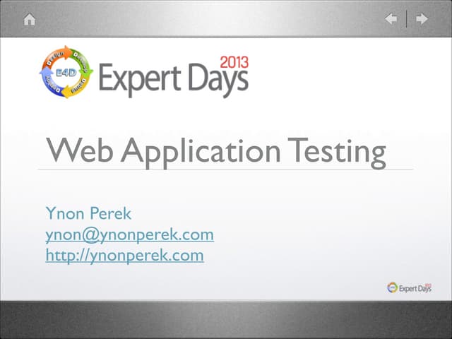 Introduction To Web Application Testing
