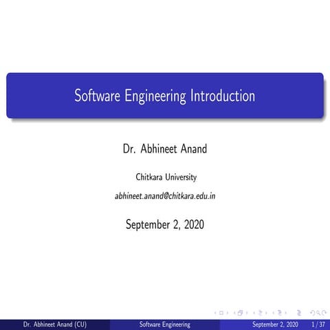 Software Engineering Introduction | PPT