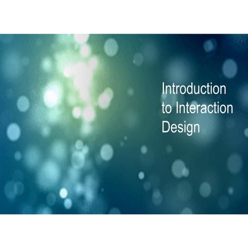 01 introduction to Interaction Design | PPT