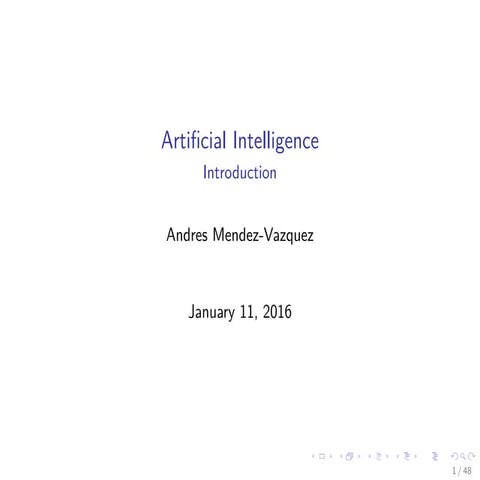 Artificial Intelligence 01 introduction 