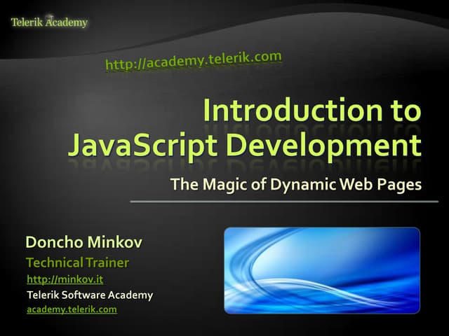 01 Introduction - JavaScript Development | PPT