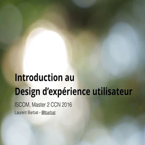 1. Introduction à l'Expérience utilisateur