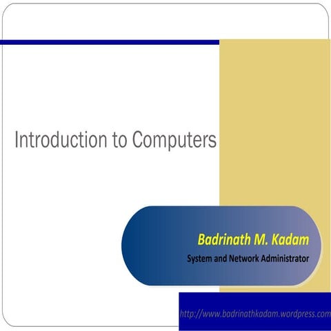 Introduction of computers 