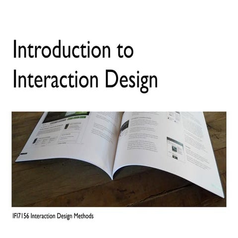 Introduction to Interaction Design