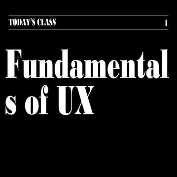 Introduction to User Expereince