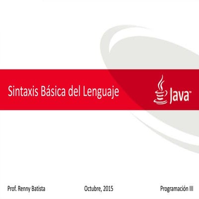 Java - Sintaxis Básica 2015